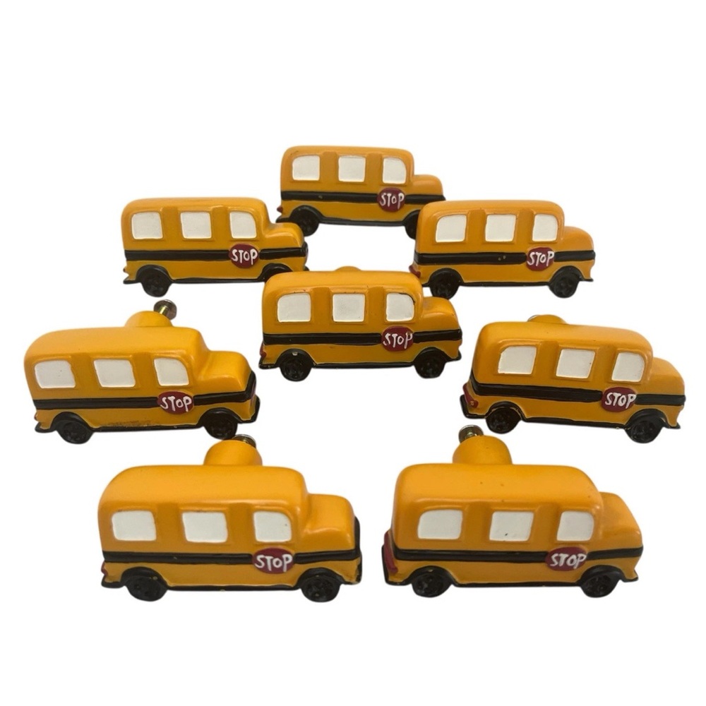 Restore & Restyle Kids Yellow School Bus Dresser Drawer Knob Pulls Vtg Lot 8